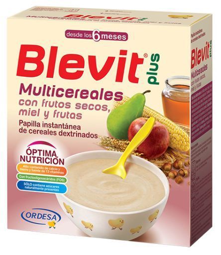 Papilla Multicereales Miel Frutos Secos y Frutas Plus