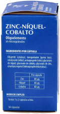 Zinc Niquel Cobalto Microgranulos 50 Cápsulas
