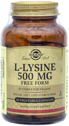 L-Lisina 500 mg 50 Cápsulas vegetales