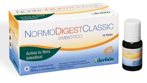 Normodigest classic 10 viales ayuda a regenerar la flora intestinal