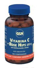 Vitamina C + Rose Hips 650mg con Bioflav.citrico .100 comprimidos