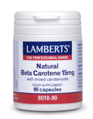 Beta Caroteno Natural 15 mg con Mezcla de Carotenoides 90 Cápsulas