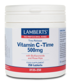 Vitamina C 500 mg Liberacion Sostenida con Bioflavonoides y Escaramujo 250 Comprimidos