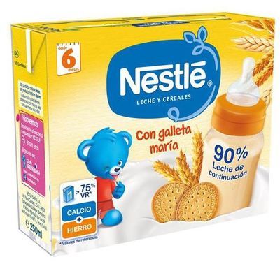 Leche y Cereales con Galletas Maria 2x250ml