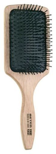 Cepillo neumático paddle con púas nylon en madera de roble 25,5 cm