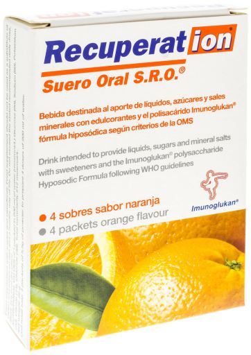 Sueroral 4 Sobres Naranja