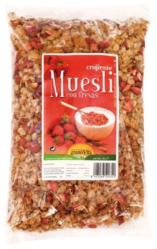 Muesli Crujiente con Fresas, 750 Gr