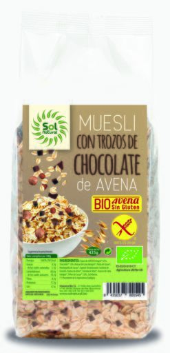 Muesli de Avena Chocolate Bio Sin Gluten 425 gr