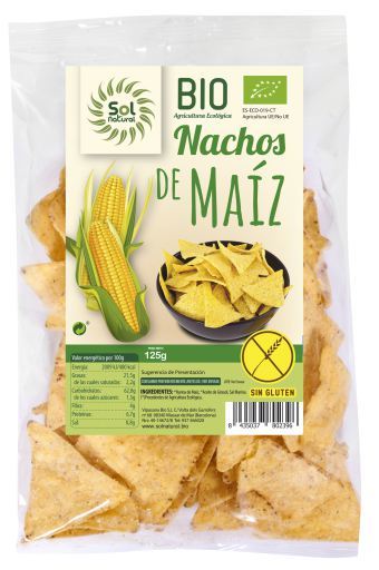 Nachos Natural Bio Sin Gluten 125 gr