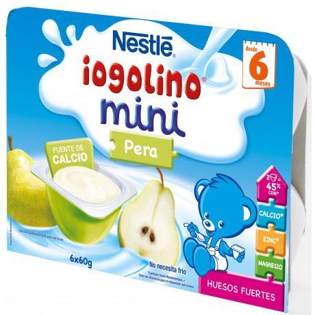 Mini Lácteo infantil con Pera 6 x 60 gr