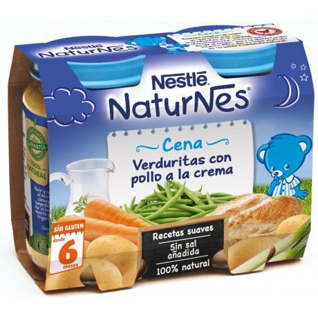 Peque Cena Verduritas Y Pollo A La Crema 2 Uds