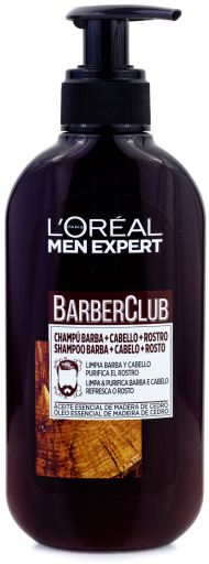 BarberClub Champú 3en1 Barba, Cabello y Rostro 200 ml