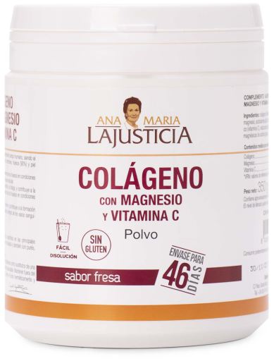 Colágeno + Magnesio + Vitamina C Sabor fresa 350 gr