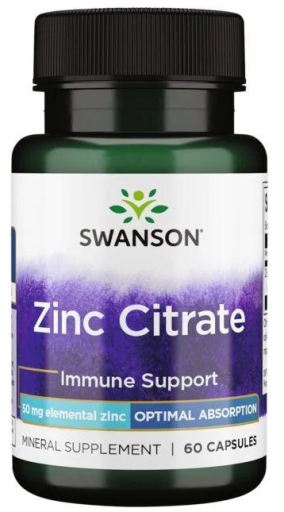 Zinc Citrate 50 mg 60 Capsulas