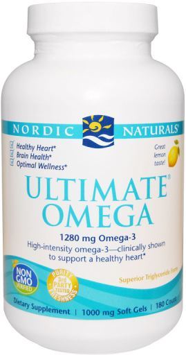 Ultimate Omega 1280 mg Limón 180 Cápsulas