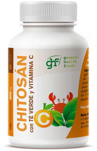 Chitosan con Té Verde y Vitamina C 600 mg 100 Capsulas