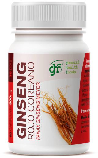 Ginseng Rojo Coreano 60 Cápsulas Vegetales 500 mg