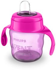 Vaso Infantil con Boquilla Blanda Rosa 200 ml