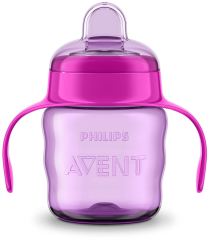 Vaso Infantil con Boquilla Blanda Rosa 200 ml