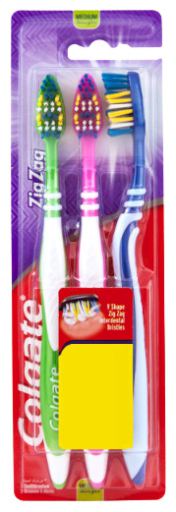 Zig Zag Cepillo de Dientes Medium 3 Piezas