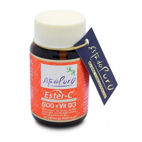 Ester C 500 + Vitamina D 3 60 Capsulas Vegetales