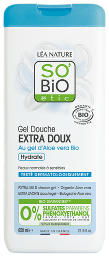 Gel ducha extra suave hidratante Aloe vera Bio 650 ml