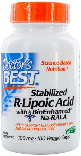 R-Ácido Lipoico con BioEnhanced Na-RALA 100 mg 180 VCápsulas