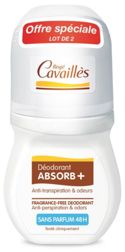 Desodorante Absorb+ Roll-On 50 ml 2 unidades