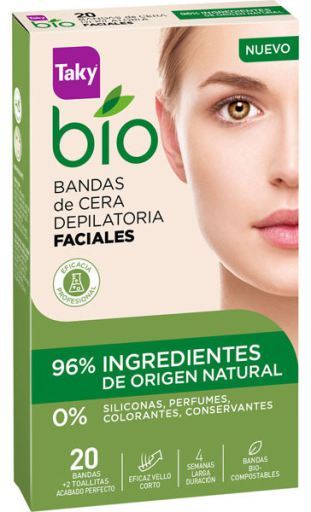 Bio Bandas de Cera Faciales depilatorias 20 unidades