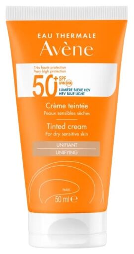 Crema Protección Solar con Color SPF50+ Piel Seca y Sensible 50 ml