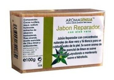 Jabon Reparador Aloe & Te Blanco 100 gr