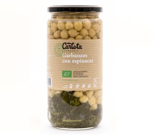 Organics garbanzo con espinacas 720 gr