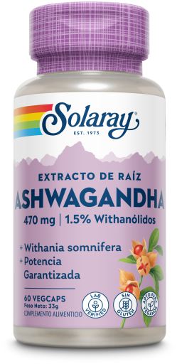 Ashwagandha 470 Mg 60 Cápsulas Vegetales