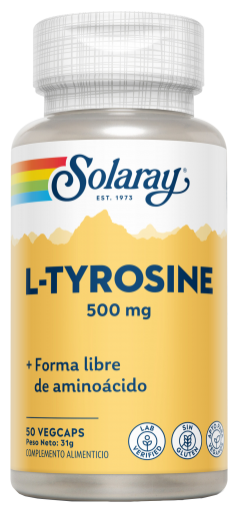 L-Tirosina 500 Mg 50 Cápsulas Vegetales