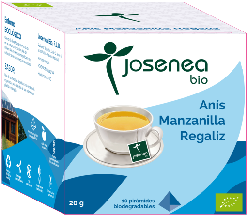 Anís Manzanilla Regaliz Bio 10 Pirámides ensobradas