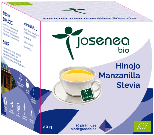 Hinojo Manzanilla Stevia Bio 10 Pirámides ensobradas