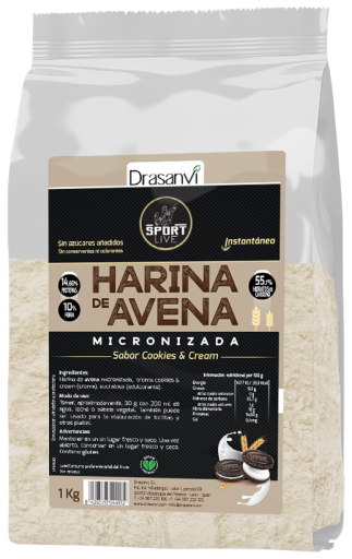 Harina de Avena Cookies & Cream Sport live 1 kg