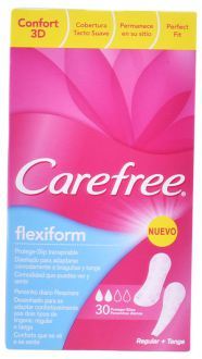 Protege Slips Carefree Flexi Form 30 Unidades