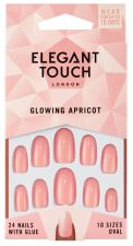 Glowing Apricot Uñas Postizas 24 uds