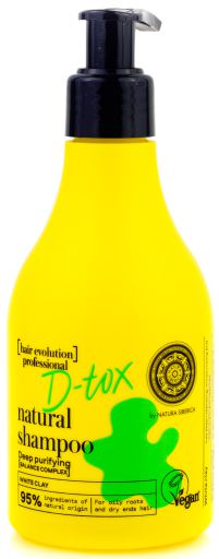 Champú natural de Arcilla Blanca D Tox Limpieza Profunda 245 ml