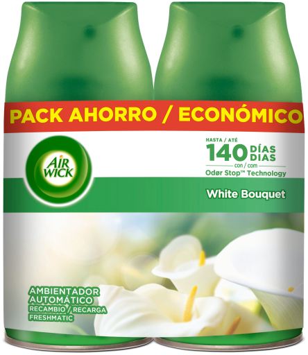 Ambientador Spray Automático Freshmatic White 2 recambios x 250 ml