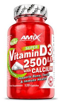 Vitamina D3 2500 I,U + Calcio 120 Cápsulas