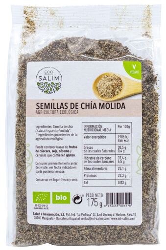 Semillas de Chía Molidas Bio 175 gr