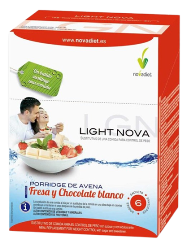 Light Nova Porridge de Avena y Fresa 6 Sobres