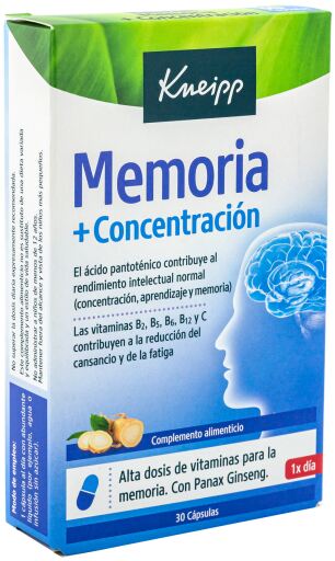 Memoria y Concentración 30 Cápsulas