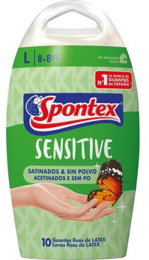 Guantes Látex Sensitive Satinados 10 Unidades