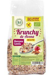 Krunchy Avena sin Gluten Bio Manzana Canela 350 gr