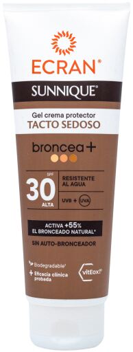 Sunnique Gel Crema Protector Broncea+ Tacto Sedoso SPF 30 250 ml