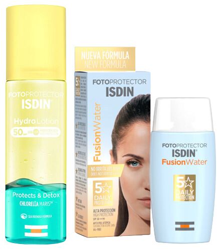 Fotoprotector Fusion Water SPF 50 50 ml + Hydro Loción SPF 50 200 ml