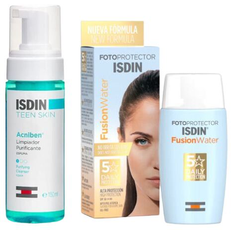 Fotoprotector Fusion Water SPF 50 50 ml + Limpiador Purificante 150 ml